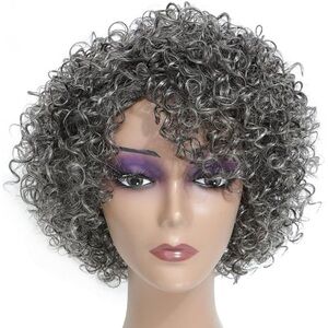 Curly Gray Wig for Women ( Real Hair)